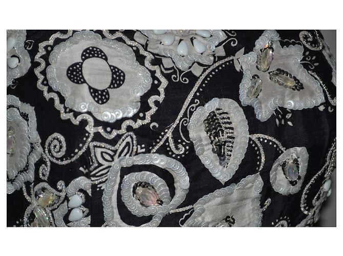 Vestido mini Luisa Spagnoli de algodón negro blanco - vista 2