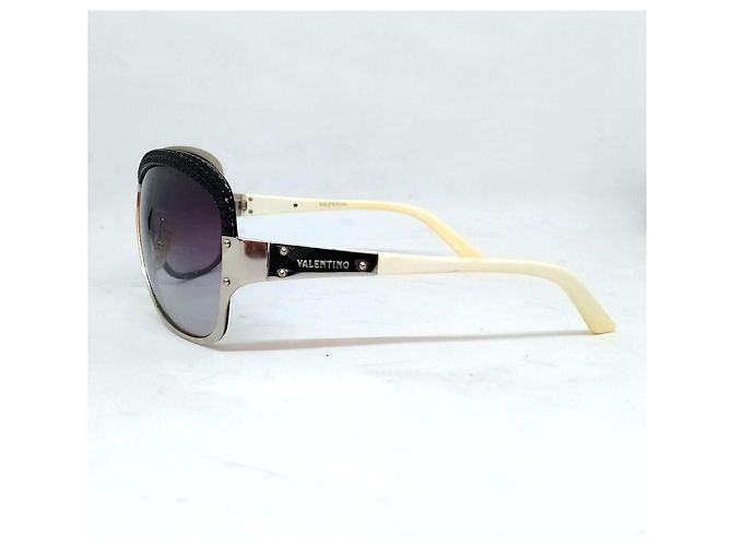 Valentino 5578/S Oversize Sonnenbrille Quadratisch Silber Weiß - Ansicht 3