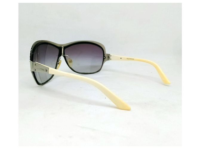 Valentino 5578/S Oversize Sonnenbrille Quadratisch Silber Weiß - Ansicht 4