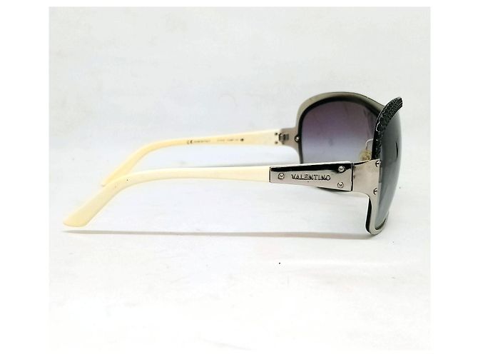 Valentino 5578/S Oversize Sonnenbrille Quadratisch Silber Weiß - Ansicht 6