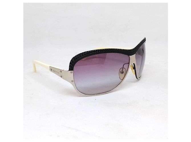 Valentino 5578/S Oversize Sonnenbrille Quadratisch Silber Weiß - Ansicht 8