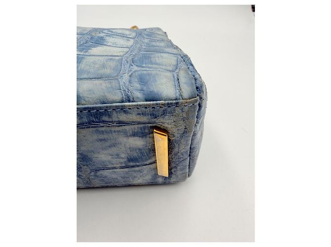 borsa tracolla Colombo 1937 Milano Blu chiaro - vista 16