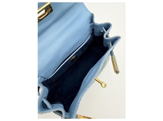 borsa tracolla Colombo 1937 Milano Blu chiaro - vista 19