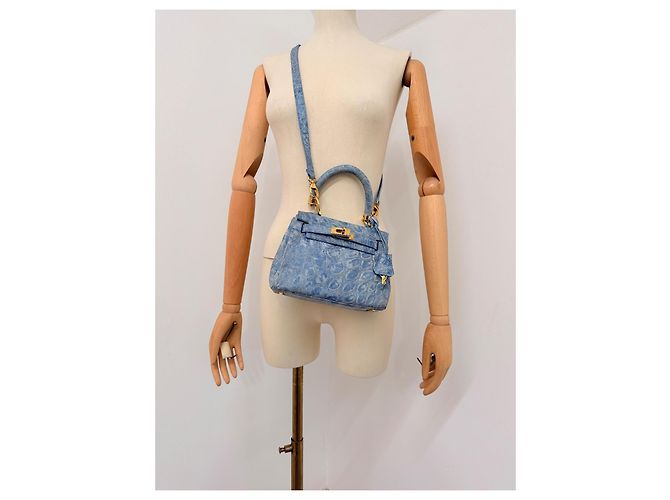 borsa tracolla Colombo 1937 Milano Blu chiaro - vista 4