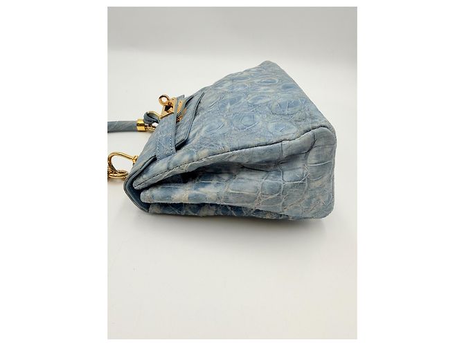 borsa tracolla Colombo 1937 Milano Blu chiaro - vista 7