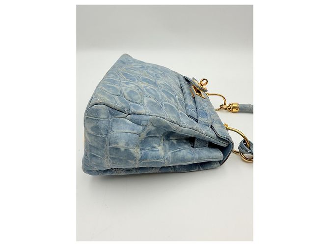 borsa tracolla Colombo 1937 Milano Blu chiaro - vista 8