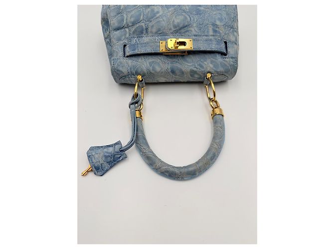 borsa tracolla Colombo 1937 Milano Blu chiaro - vista 9