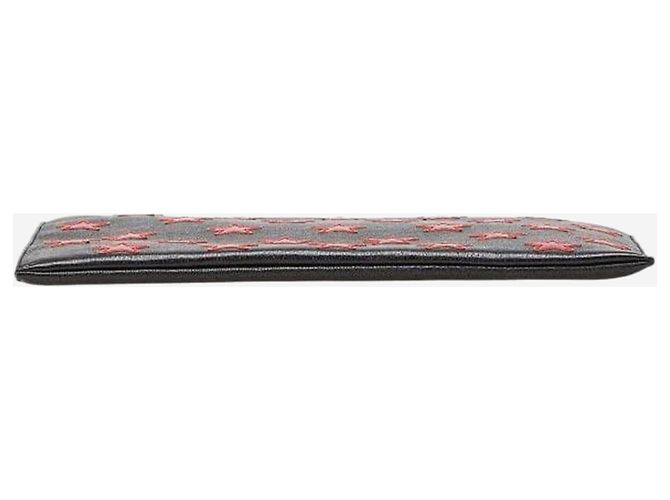 Saint Laurent Clutch in pelle nera a stella Nero - vista 4