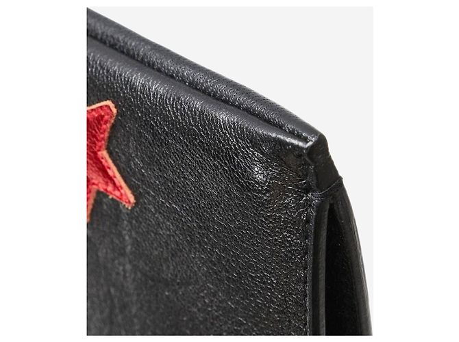 Saint Laurent Clutch in pelle nera a stella Nero - vista 5