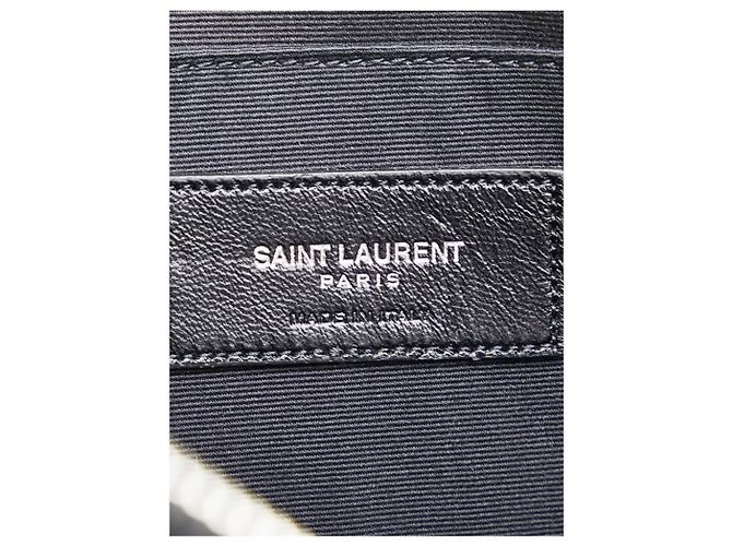 Saint Laurent Clutch in pelle nera a stella Nero - vista 9