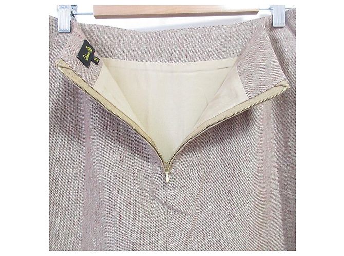 Autre Marque Falda acampanada de piel de tiburón Drawer Castaño - vista 4