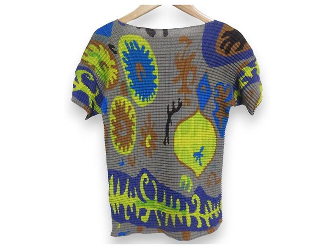 Blusa de manga corta plisada con estampado total ISSEY MIYAKE Multicolor - vista 2
