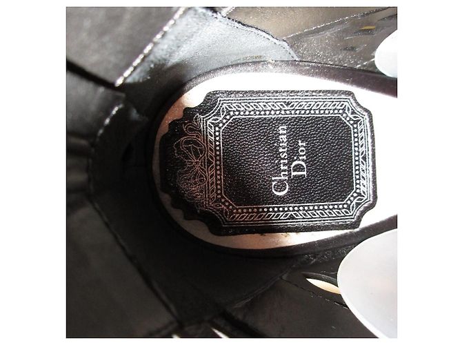 Christian Dior TATTOO Cutwork Leder Stiefeletten Sandalen Schwarz - Ansicht 6