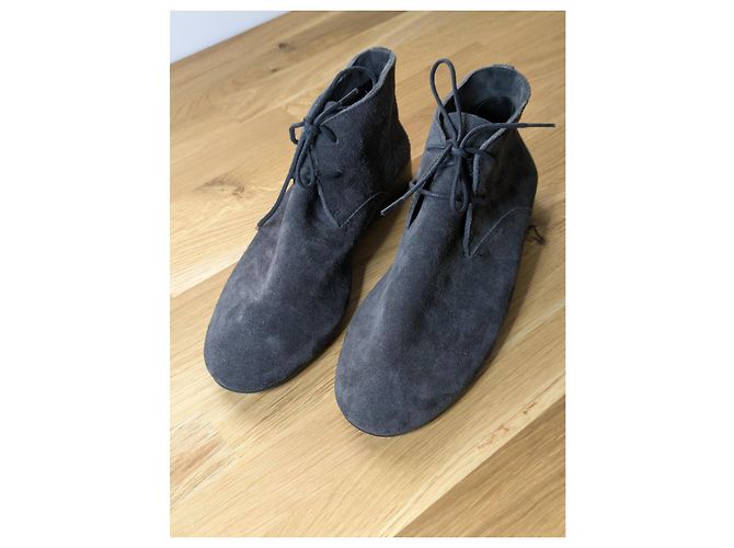 Stivali Oxford Repetto Ivanoe in pelle grigio scuro Grigio antracite - vista 2