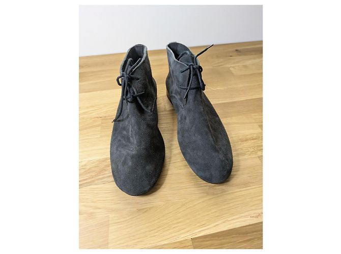 Stivali Oxford Repetto Ivanoe in pelle grigio scuro Grigio antracite - vista 3