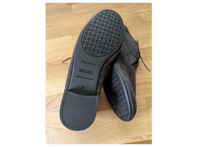 Stivali Oxford Repetto Ivanoe in pelle grigio scuro Grigio antracite - vista 5
