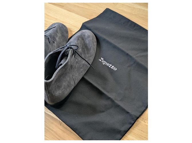 Stivali Oxford Repetto Ivanoe in pelle grigio scuro Grigio antracite - vista 7