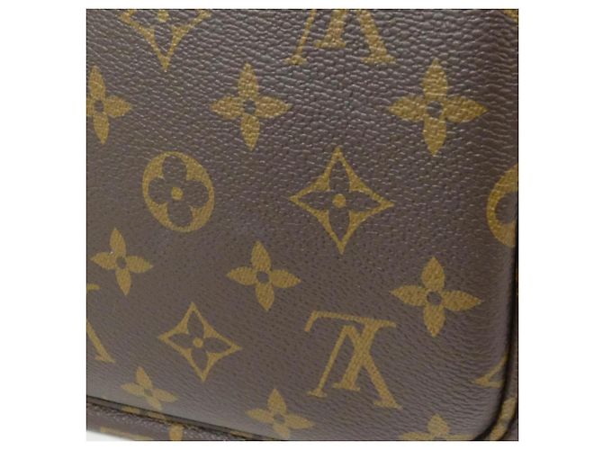 Borsa Louis Vuitton Monogram Neverfull Inside-Out MM Marrone - vista 2