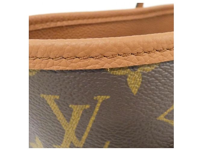 Borsa Louis Vuitton Monogram Neverfull Inside-Out MM Marrone - vista 3
