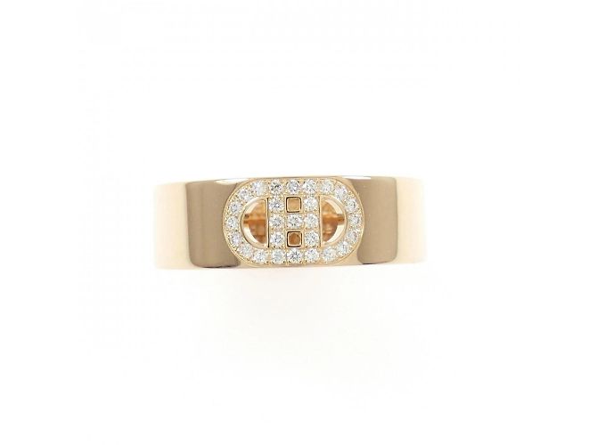 Ring Hermès Anello H Dunkle in Oro Rosa Hermes - vista 2