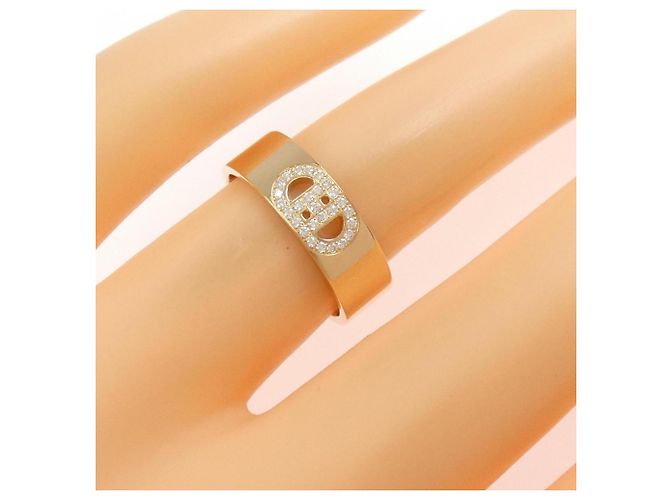 Ring Hermès Anello H Dunkle in Oro Rosa Hermes - vista 5