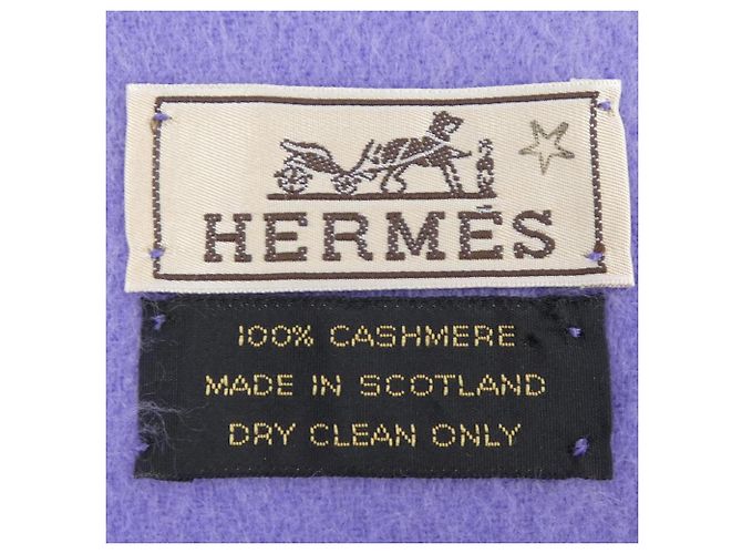 Stola in cashmere Hermès in viola Porpora - vista 3