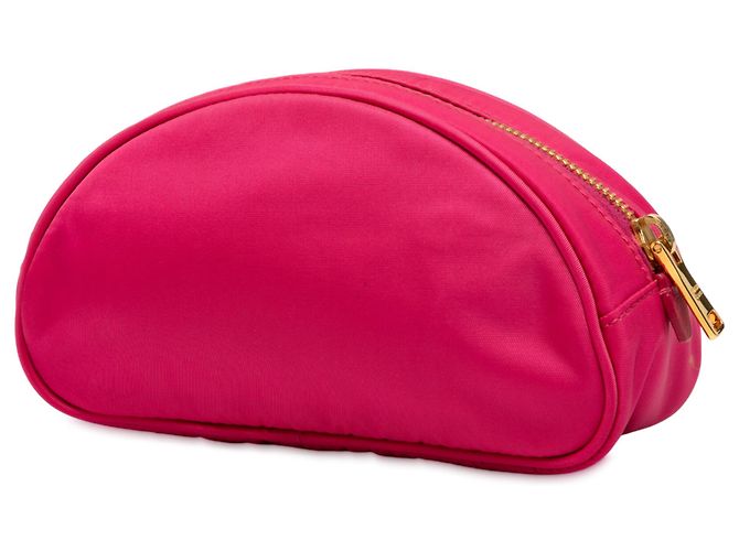 Saffiano Pochette Tessuto Rosa Prada - vista 2