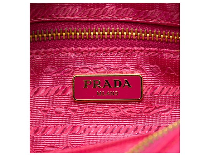 Saffiano Pochette Tessuto Rosa Prada - vista 5