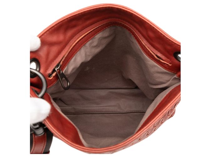 Bottega Veneta Borsa a tracolla in pelle marrone Intrecciato - vista 4