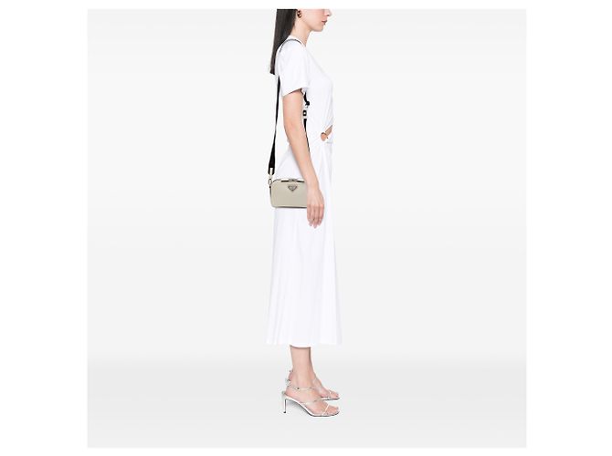 Borsa a tracolla Brique Saffiano Bianca di Prada Bianco Bianco sporco - vista 6