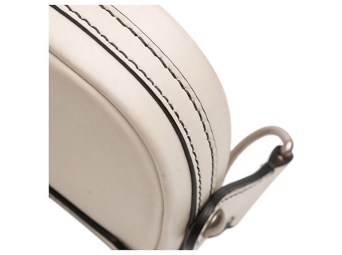 Saddle Borsa a sella D Fence in pelle bianca mini di Dior Bianco - vista 10