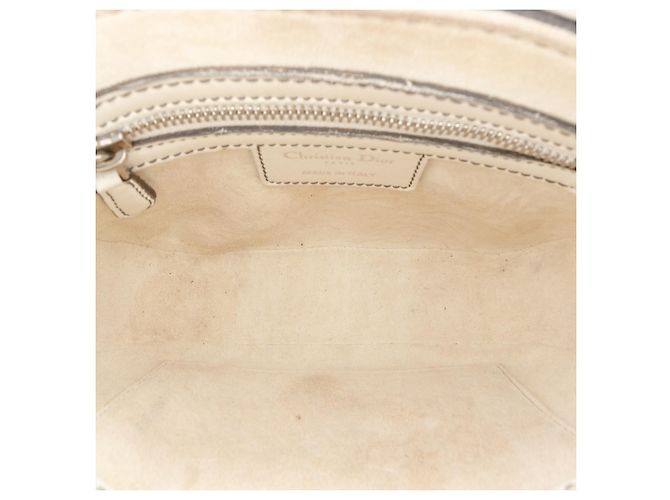 Saddle Borsa a sella D Fence in pelle bianca mini di Dior Bianco - vista 4