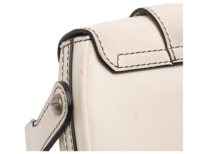 Saddle Borsa a sella D Fence in pelle bianca mini di Dior Bianco - vista 9