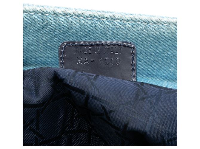 Dior Blu Grande Borsa in Denim Cannage con Manici in Acrilico Lady Dior Blu chiaro - vista 5