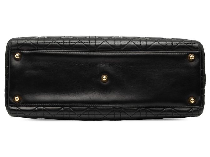 Dior Nero Grande Borsa in Agnello Cannage Lady Dior - vista 3