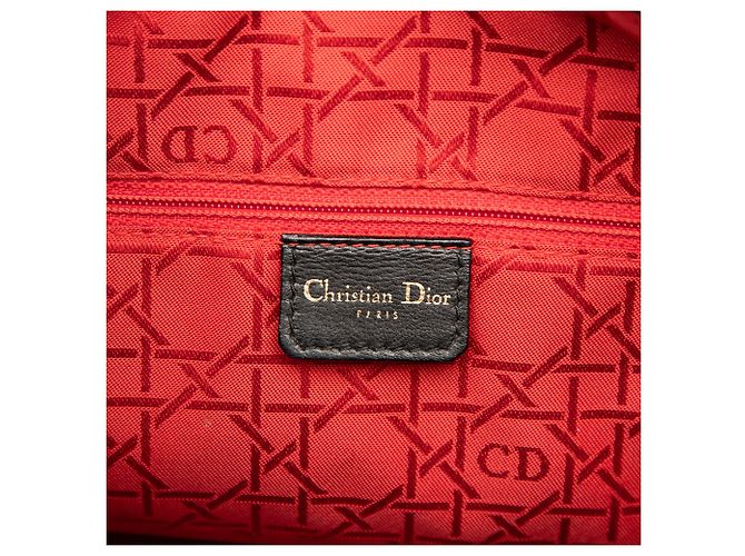 Dior Nero Grande Borsa in Agnello Cannage Lady Dior - vista 5