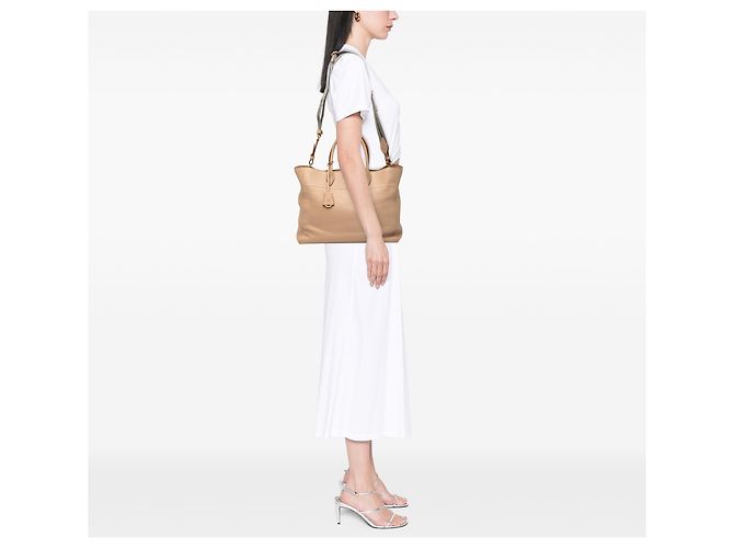 Bolsa tote conversível aberta Vitello Phenix marrom da Prada Caramelo - vista 6