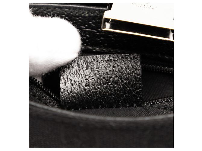 Marsupio in tela GG nera Gucci Nero - vista 6
