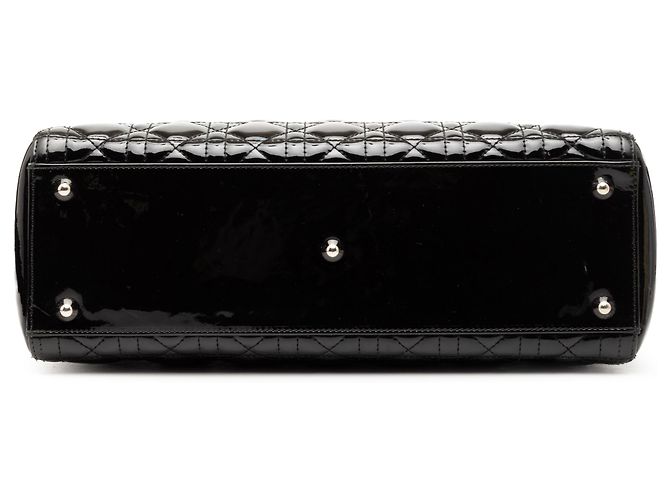Dior Schwarz Große Lackleder Cannage Lady Dior - Ansicht 3
