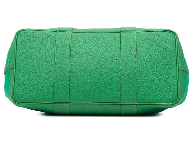 Hermès Garden Party 36 in Tela Verde e Negonda D'oro - vista 3