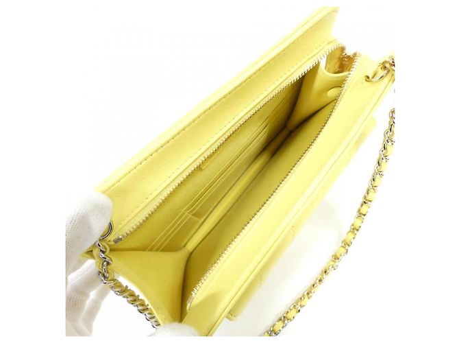 Chanel AP0172 Clutch a Catena Giallo - vista 10