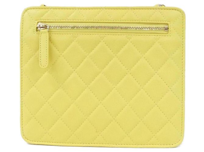 Chanel AP0172 Clutch a Catena Giallo - vista 2