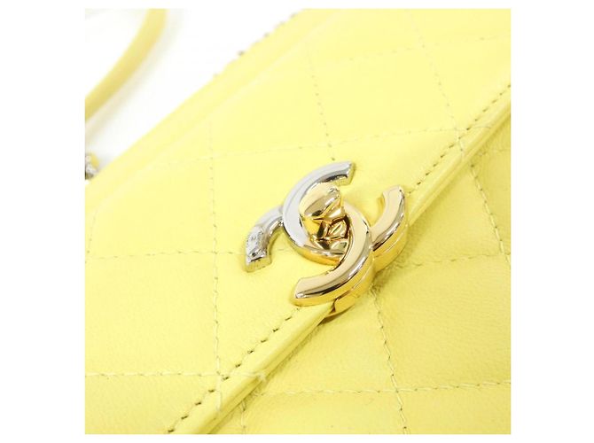 Chanel AP0172 Clutch a Catena Giallo - vista 5