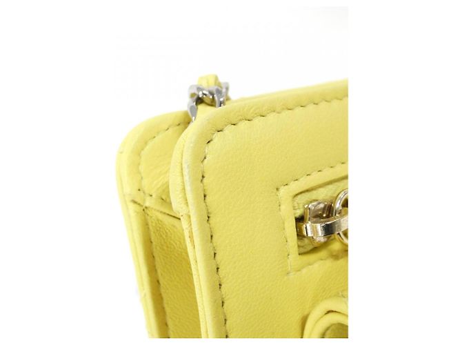 Chanel AP0172 Clutch a Catena Giallo - vista 6