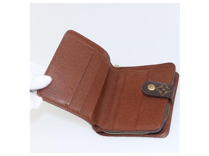 Cartera Compacta con Cremallera Louis Vuitton en Lona Monogram Castaño - vista 5