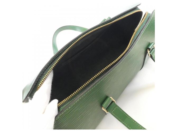Borsa Soufflot Epi Louis Vuitton D'oro Verde - vista 8