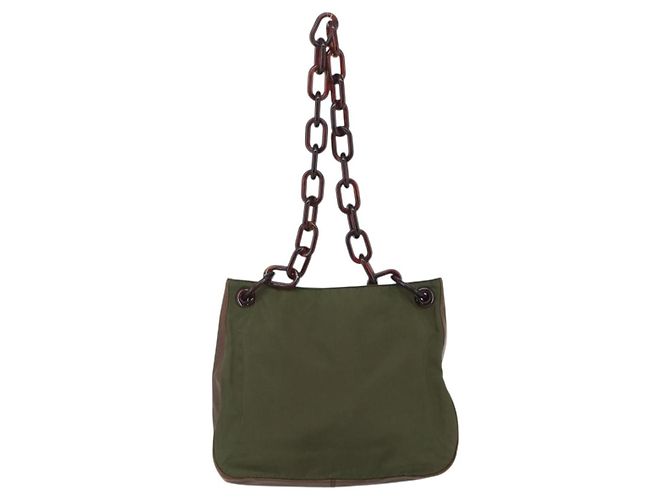 Prada Vintage Schultertasche Tessuto Grün - Ansicht 2