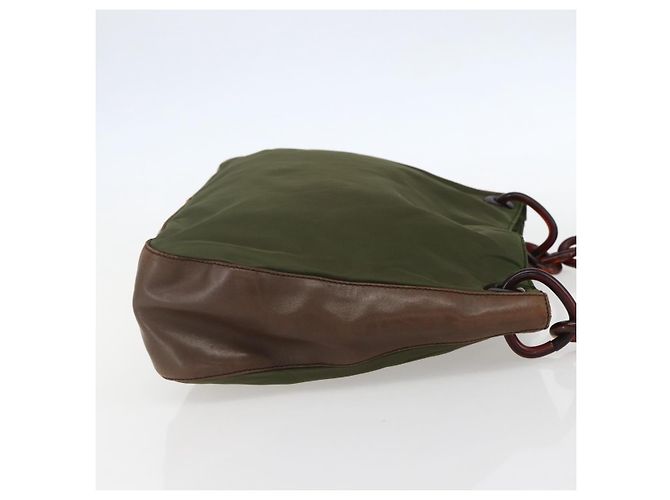 Prada Vintage Schultertasche Tessuto Grün - Ansicht 4