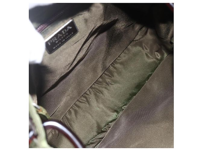Prada Vintage Schultertasche Tessuto Grün - Ansicht 5