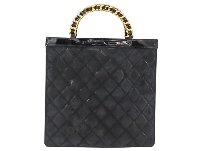 Bolsa de couro Chanel Chocolate bar Preto - vista 2